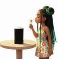 Girl with Roll-On - Clean White Background