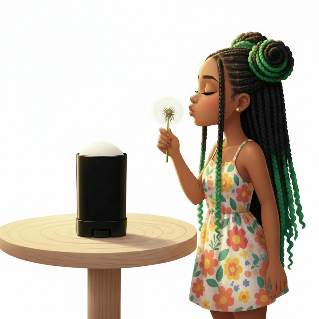 Girl with Roll-On - Clean White Background