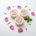 Rose Soap Bars - White Background