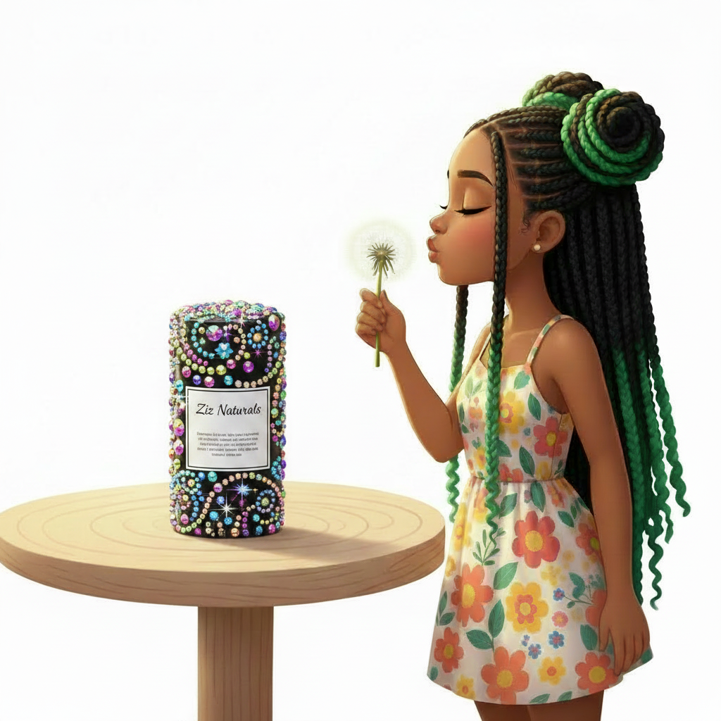 Ziz Naturals Rainbow Rhinestone Roll-On with Girl